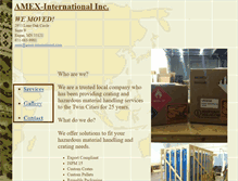 Tablet Screenshot of amex-international.com